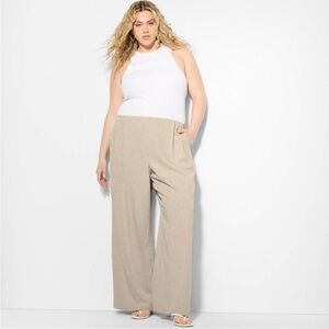 Wild Fable Women’s Beige Wide Leg Trousers Pants Size 12